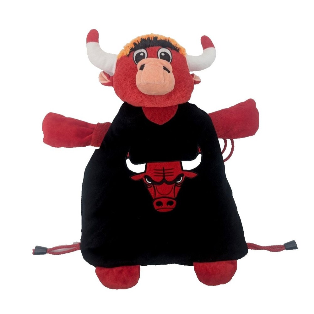 Benny the Bull Chicago Bulls Plush Drawstring Basketball NBA Gym Bag